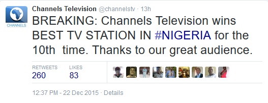 channels television award 2