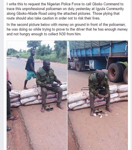 See The Drunk Policeman Who Threatened to Kill a Driver For Not Giving Him Money