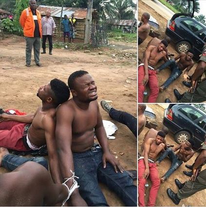 Yahoo Boys Caught With Girls' Pants and Other Ritual Items in Delta (Photos)