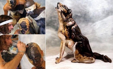 Amazing! How Talented Body Painter Transformed Three N*ked 