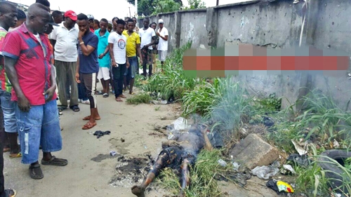 Another Jungle Justice: Notorious Thief 'Emma-B' Burnt Alive in Warri (Photos+Video)