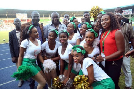 Too Hot Check Out These Photos Of S Xy Cheerleaders At Yobo S Testimonial Match