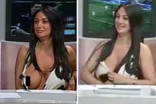 Omg! News Anchor Suffers Wardrobe Malfunction as Her Huge Boob Slips Out of  Her Dress Live on TV (Video)