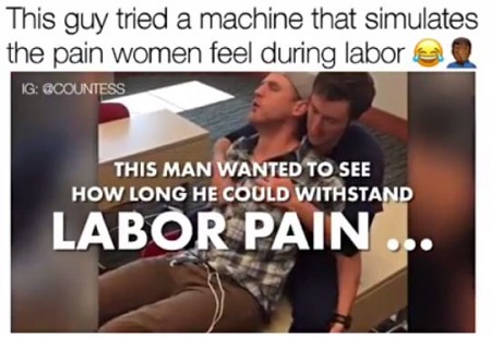 Men experience the pains of labor through simulator (+ videos