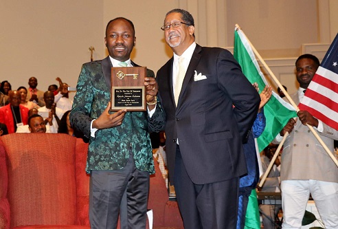 Apostle Johnson Suleman Receives 'Key to the City' From Mayor of Atlanta, Awarded Doctorate Degree in US