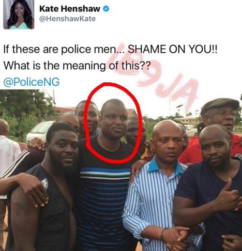 Image result for the photo nigerian police took with evans