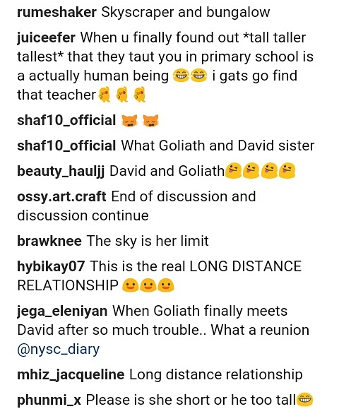 When David Met Goliath: Photo of Female and Male NYSC Corps Members Stirs Reactions on the Internet