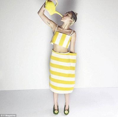 She Can't Stop: Miley Cyrus Poses Topless For Racy Shoot In V Magazine