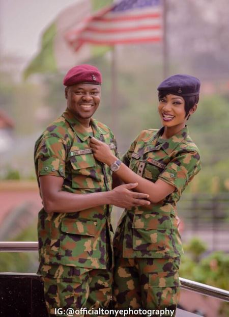 Checkout This Cute Pre-Wedding Photos Of Military Couple That Got Everyone Talking %Post Title