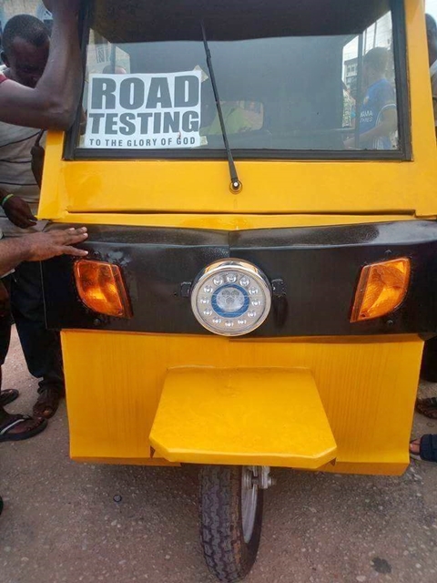 Photos Of Made In Aba Keke Napep That Doesn't Use Fuel Or Oil Emerges Online 