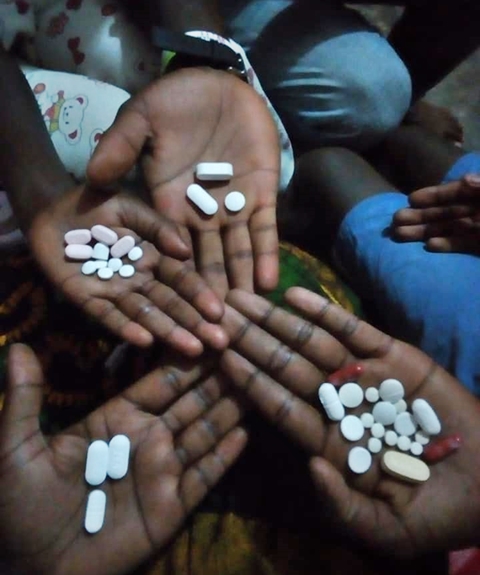 Lady Shows-off Her Family Living With HIV As They Display The Drugs They Take Daily