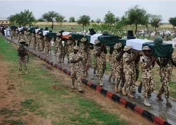 Solemn Atmosphere As Army Buries Slain Officers, Soldiers Of Metele Attack 