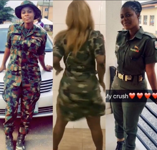 These Stylish Birthday Pics Of Endowed Nigerian Female Soldier Has Got Many Talking (Twerk Video) %Post Title