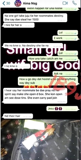 SHOCKING! Student Caught With Charm After Trying To Use It On Her Colleagues Over Her Missing Money %Post Title