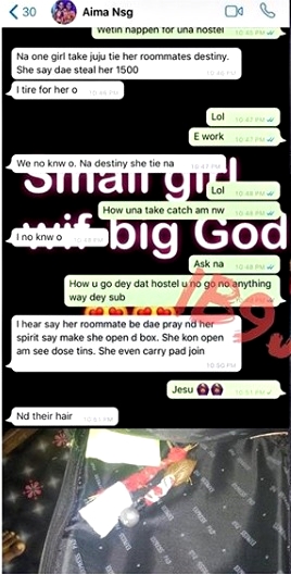 SHOCKING! Student Caught With Charm After Trying To Use It On Her Colleagues Over Her Missing Money  %Post Title