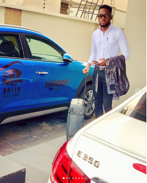 Image result for #BBNaija 2018 Winner, Miracle Shows Off His SUV Car Prize He Won In BBNaija House (Photos)