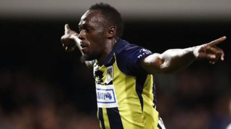 Usain Bolt Bangs In Two Goals On Debut For Coastal Mariners (Video)
