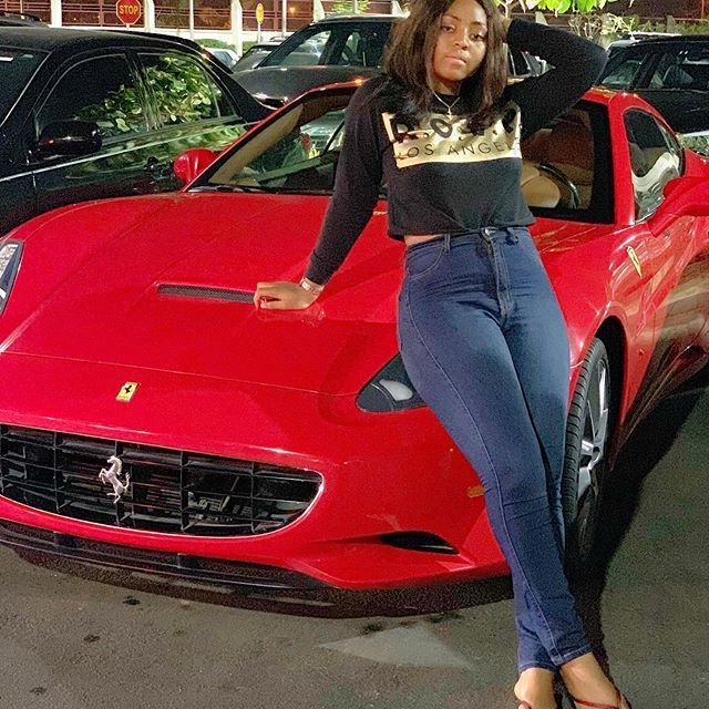 Video of Actress Regina Daniels Flaunting Costly Ferrari Around Abuja