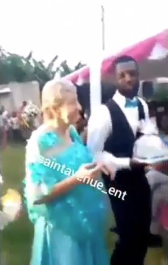 Marriage Video Of Young Nigerian Man And Elderly White Woman