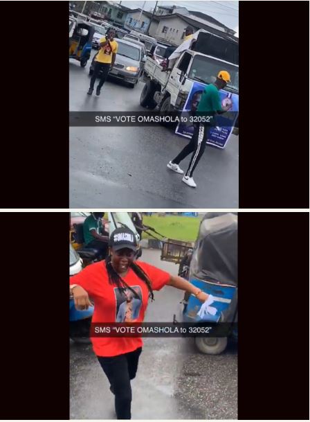 BBNaija: Motorcade Used To Campaign For Omatshola In Warri 