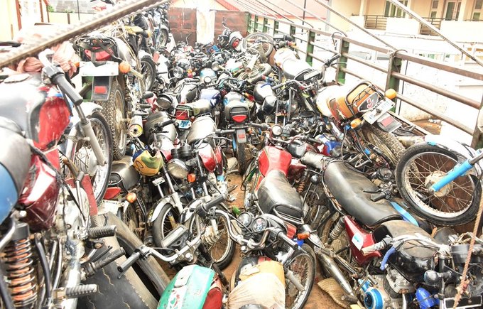 About 123 men and 48 motorcycles have been intercepted invading Lagos state in a truck