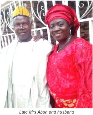 Mrs. Salome Acheju Abuh, husband