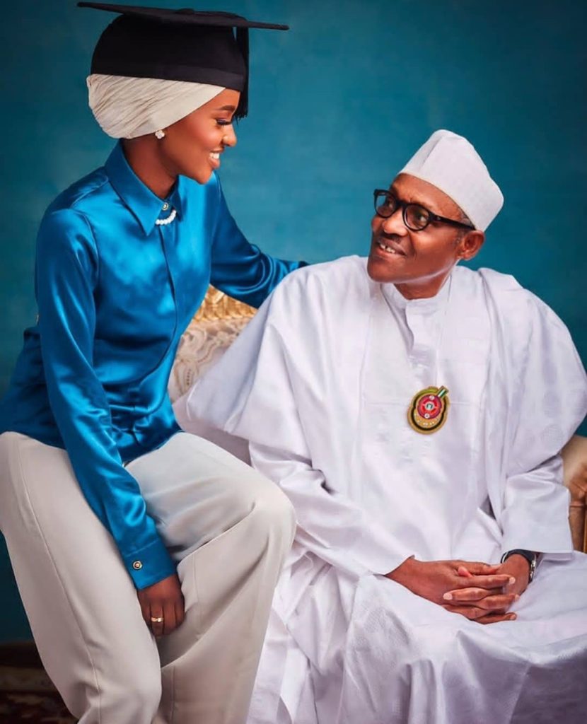 Hanan and his dad, Muhammadu Buhari