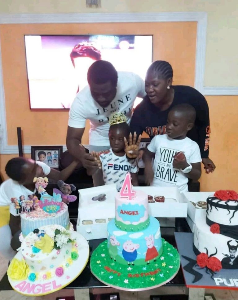 Mercy and husband celebrate their daughter who turned four today
