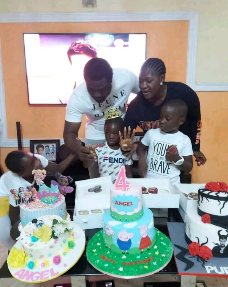 Mercy and husband celebrate their daughter who turned four today