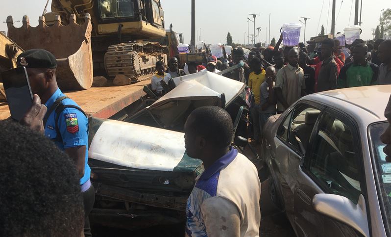 Taxi crash in Abuja