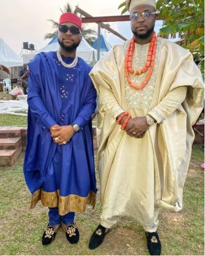 Aliko Dangote at Adewale Adeleke's wedding in Calabar