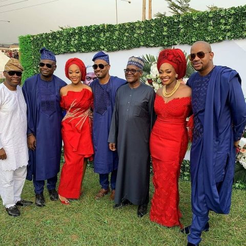 Aliko Dangote at Adewale Adeleke's wedding in Calabar