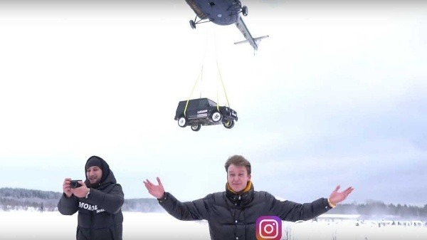 Igor Moroz destroyed the Mercedes by dropping it from a helicopter