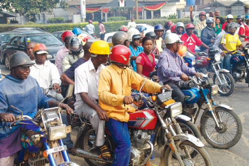 File photo: Okada riders