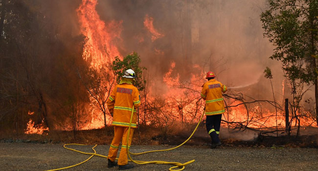 Australia firefighter dies