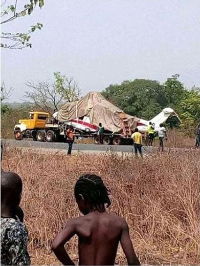 Truck Conveying V.P Osinbajo's Crashed Chopper, Breaks Down