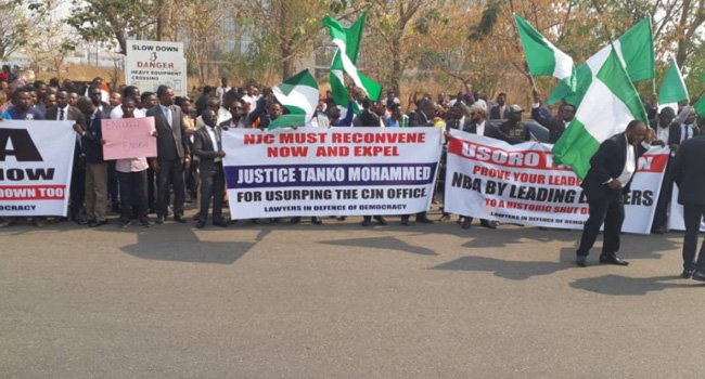 Lawyers Protest Over Onnoghen's Suspension