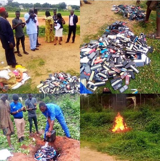 Hundreds Of Mobile Phones Burnt In Ibadan Polytechnic