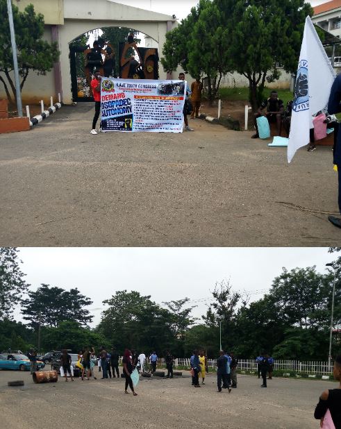 Image result for Ondo Youths Shut Down Akeredoluâ€™s Office