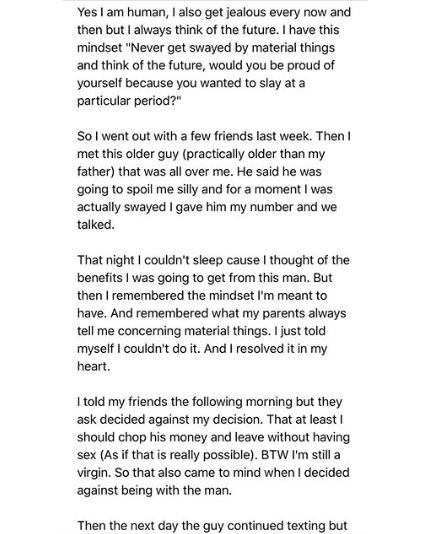 UNILAG Girl Recounts Experience With Lagos Sugar Daddy