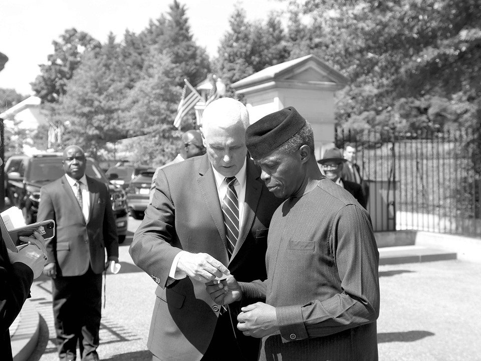 VP, Osinbajo Visits White House, Meets His US Counterpart Mike Pence