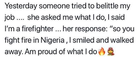 Stunning Nigerian female fire fighter shares lovely new photo