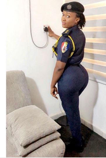 Stunning Nigerian female fire fighter shares lovely new photo