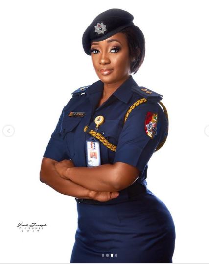 Stunning Nigerian female fire fighter shares lovely new photo