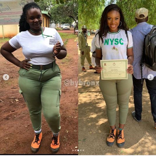 Body Transformation of How a Lady Started NYSC vs How She Ended