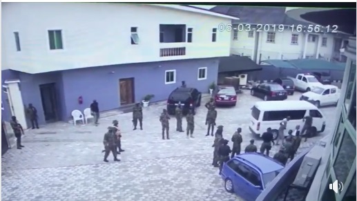 CCTV Videos Show The Terrifying Moment Soldiers Invaded Commissioner's House In Rivers