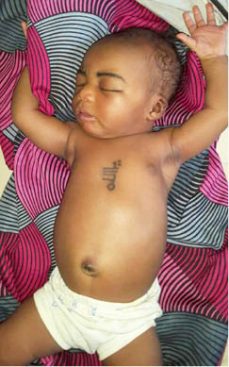 Baby Born With Arabic Inscription On Her Chest Draws Crowd In Sokoto