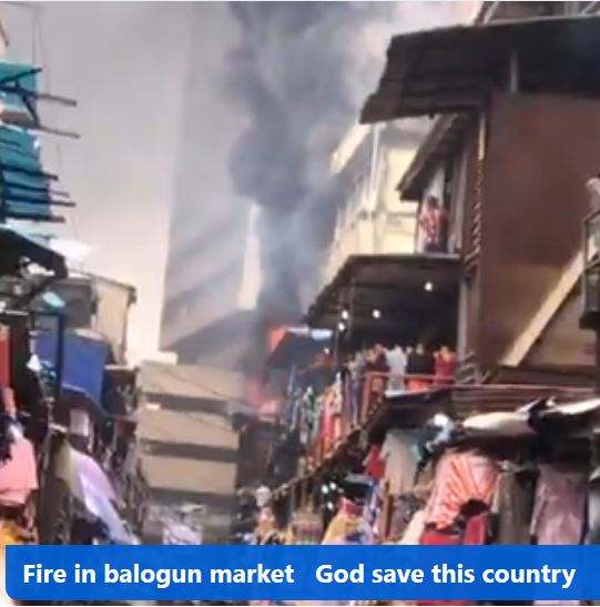 fire in Balogun market