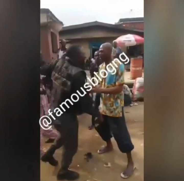Police officer beaten in Lagos