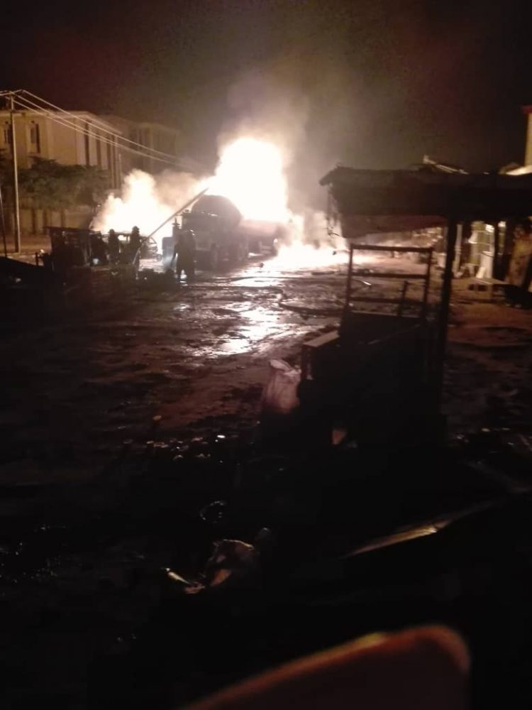 petrol truck on fire Alimosho